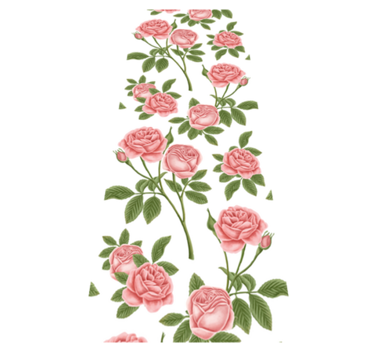 Tapis vinyle cuisine imprimé de roses - TenStickers