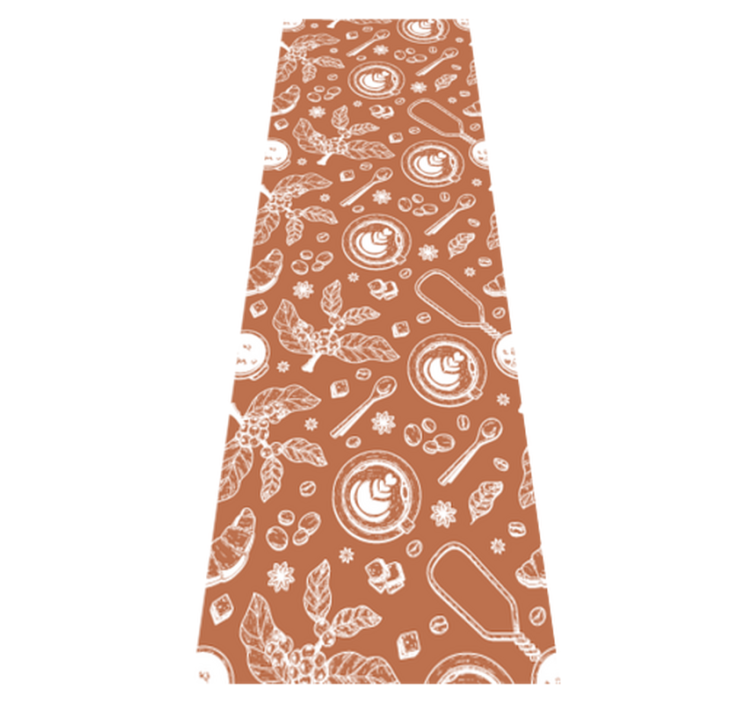 Tapis vinyle cuisine motif café sans couture - TenStickers