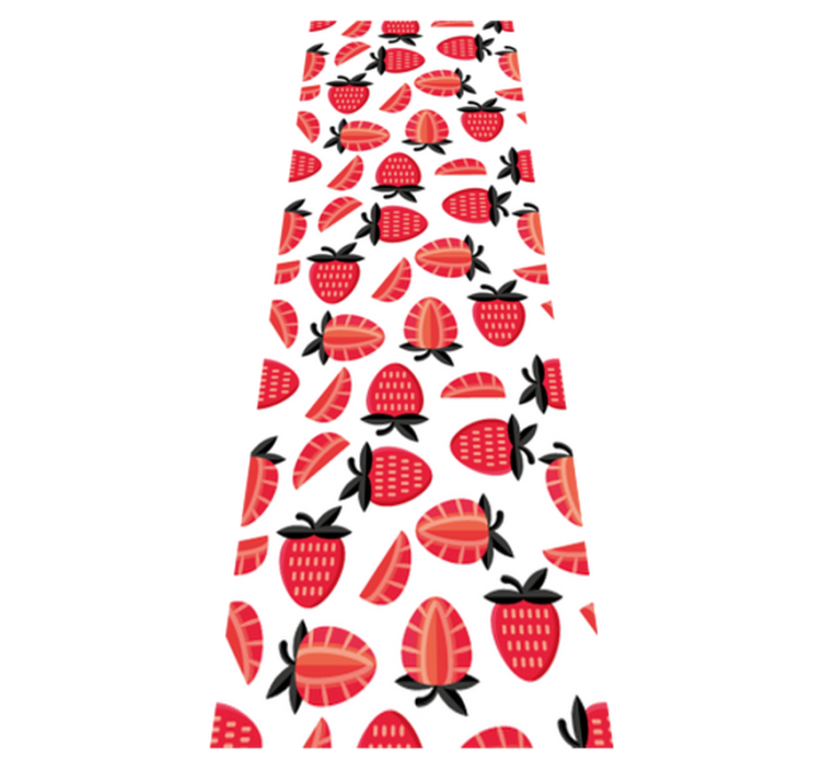 Tapis vinyle cuisine motif réaliste fraises rouges - TenStickers