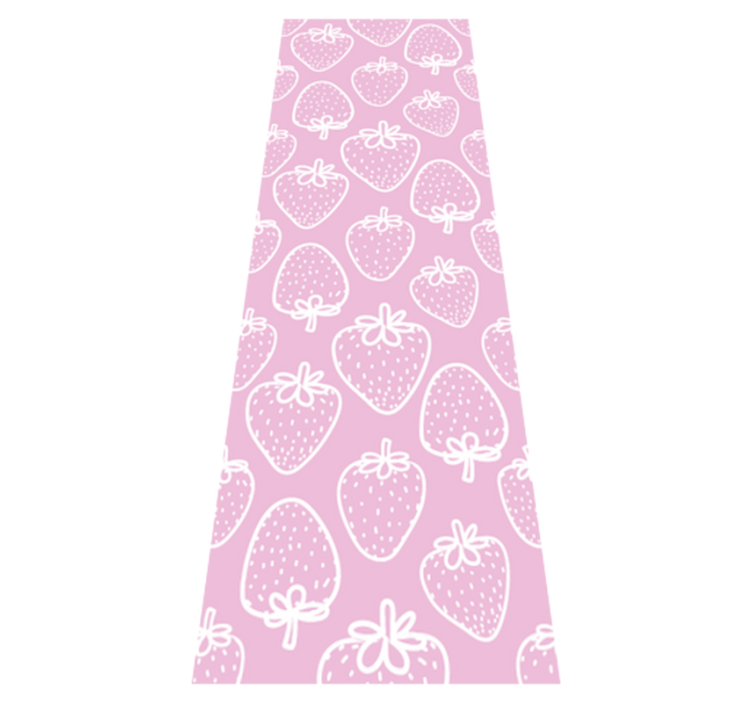 Tapis vinyle cuisine motif fraises roses sans fin - TenStickers