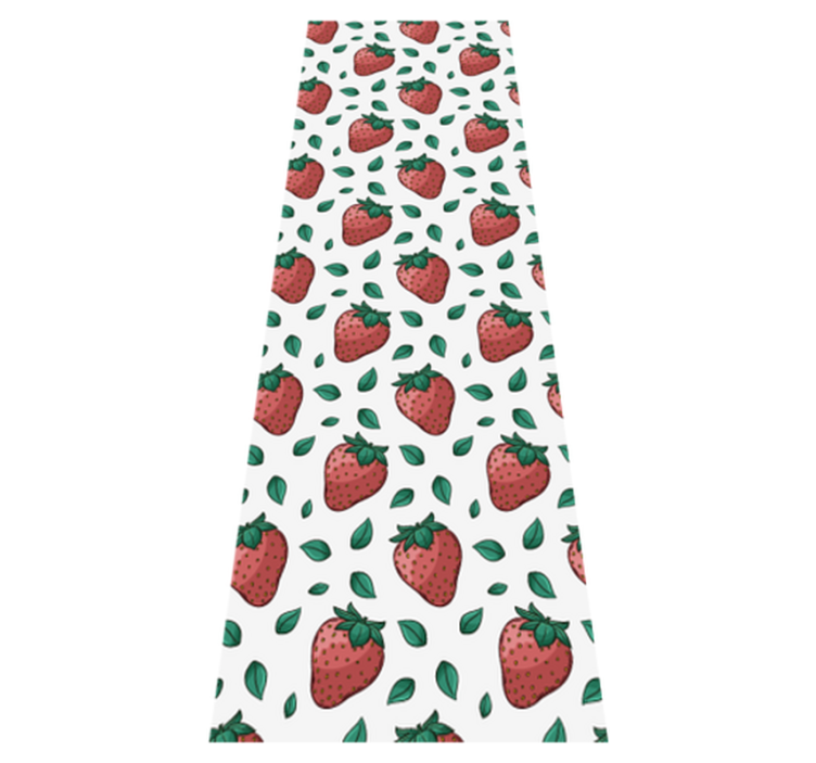 Tapis vinyle cuisine fraises juteuses feuilles vertes - TenStickers