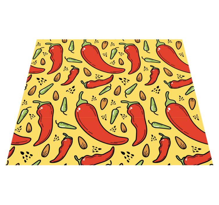 Tapis vinyle cuisine piments rouges et verts - TenStickers