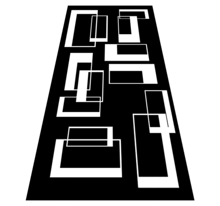 Tapis vinyle salle de bain rectangles minimalistes - TenStickers