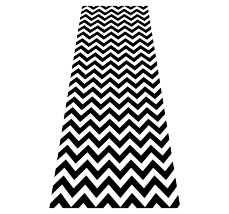Tapis vinyle salle de bain lignes triangulaires - TenStickers