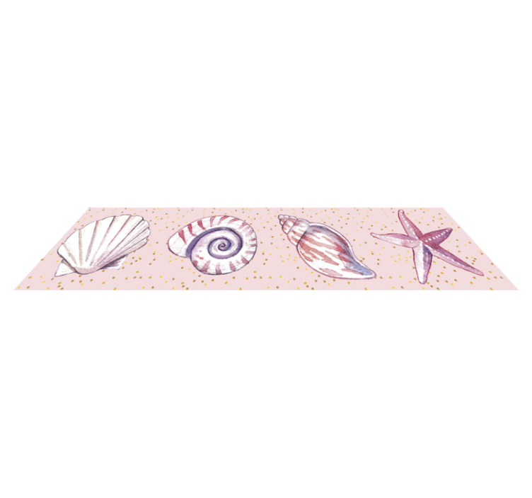 Tapis vinyle salle de bain motif vie marine - TenStickers