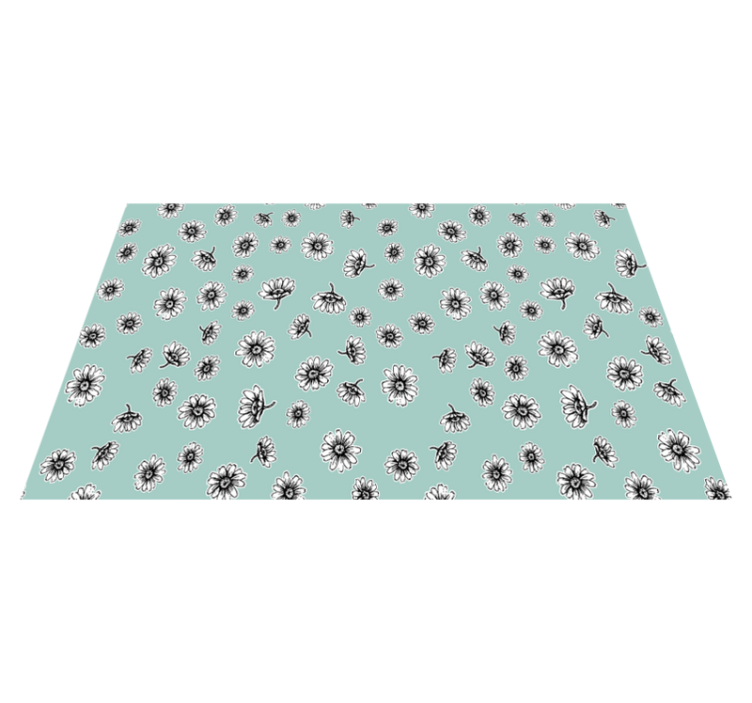 Tapis vinyle fleurs et plantes motif mignonne camomille - TenStickers