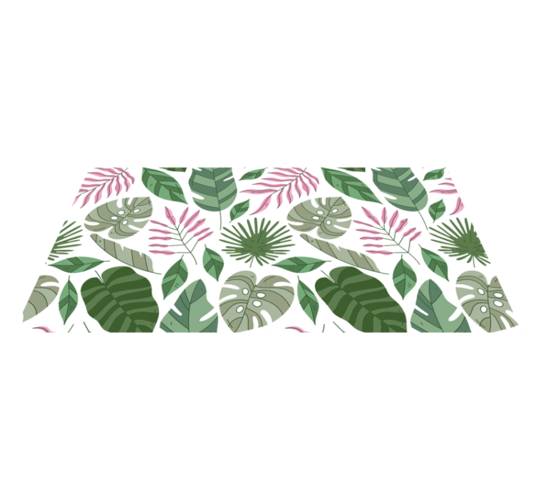 Tapis vinyle fleurs et plantes jardin tropical minimaliste - TenStickers