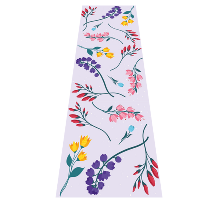 Tapis vinyle fleurs et plantes minimalistes - TenStickers