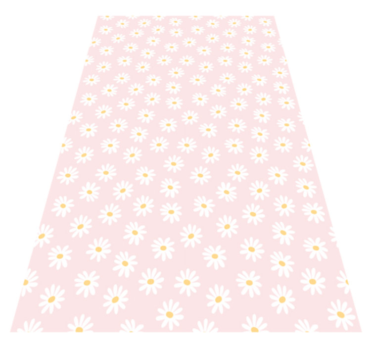 Tapis vinyle fleurs et plantes motif marguerite - TenStickers