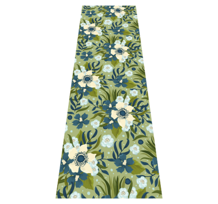 Tapis vinyle fleurs et plantes motif naturel floral - TenStickers