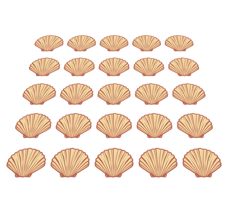 Tapis vinyle fleurs et plantes motif coquillages - TenStickers