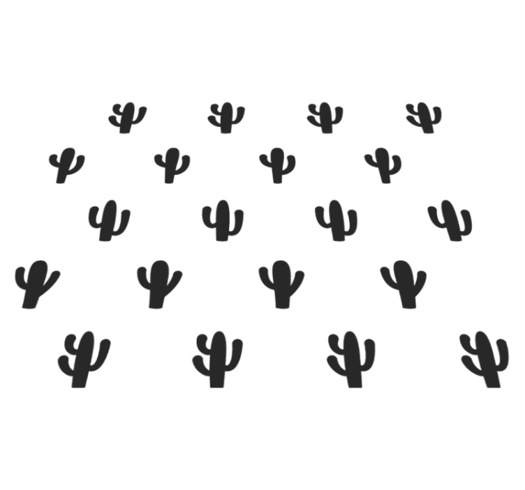 Tapis vinyle fleurs et plantes motif cactus - TenStickers