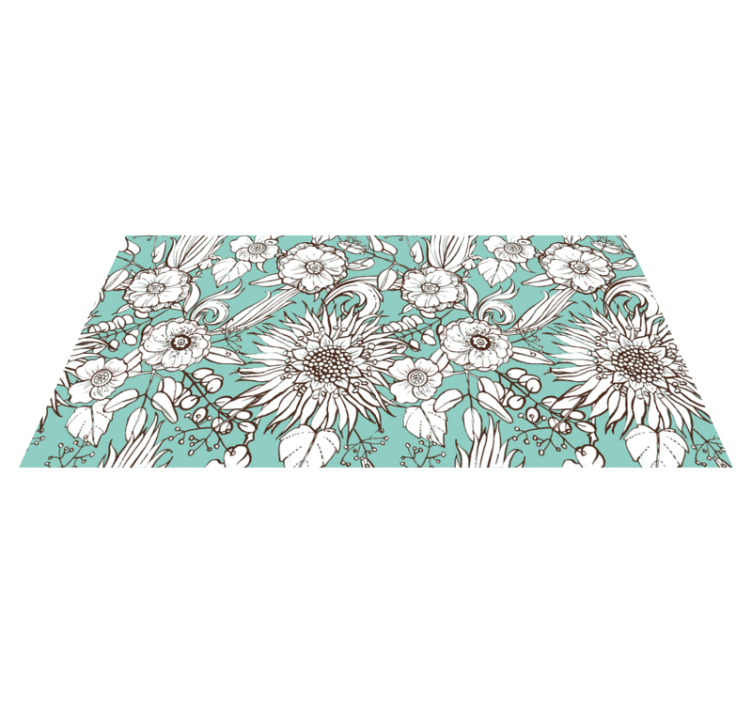Tapis vinyle fleurs et plantes collection motifs floraux - TenStickers