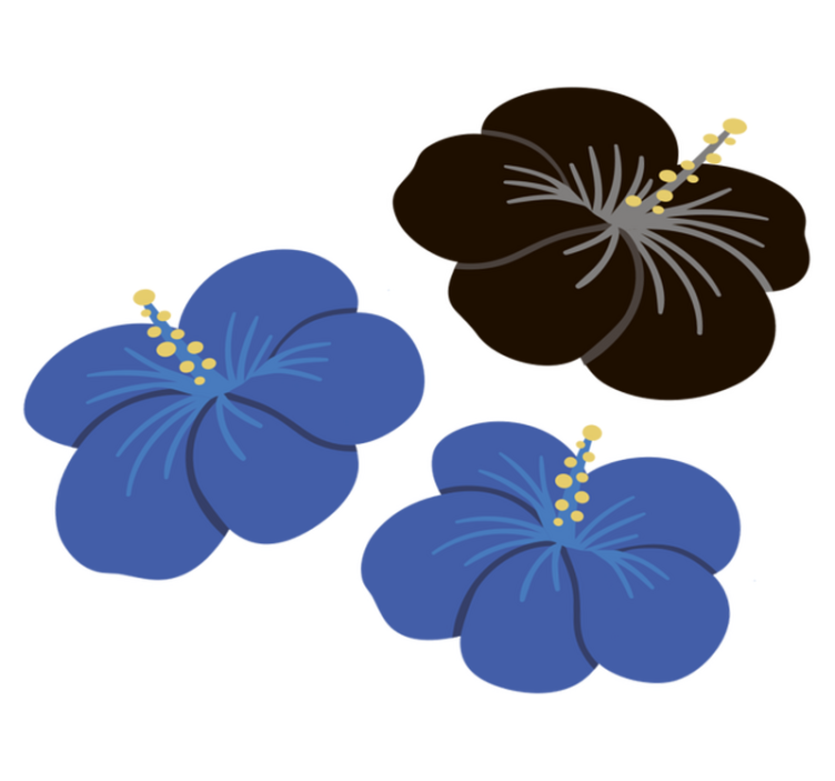 Tapis vinyle fleurs et plantes arrangement floral hibiscus - TenStickers