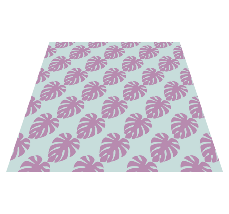 Tapis vinyle fleurs et plantes motif feuilles - TenStickers