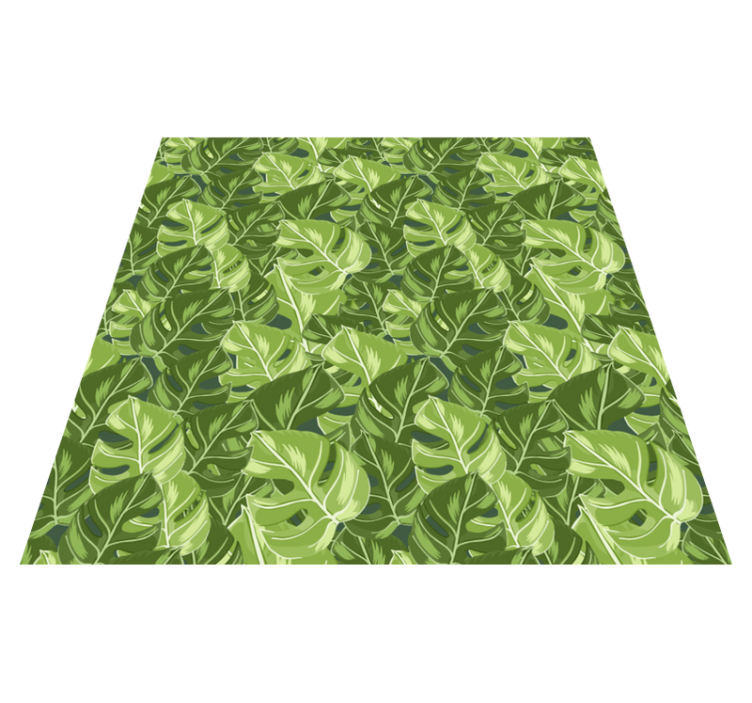 Tapis vinyle fleurs et plantes motifs de feuillage luxuriant - TenStickers