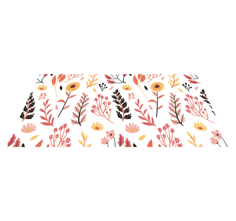 Tapis vinyle fleurs et plantes motif floral - TenStickers