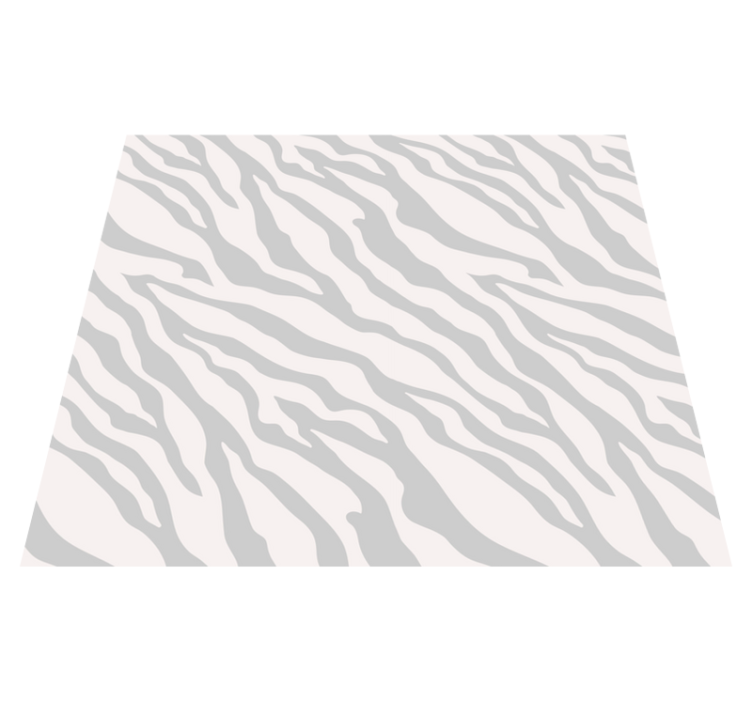 Tapis vinyle animal motif zèbre gris clair - TenStickers