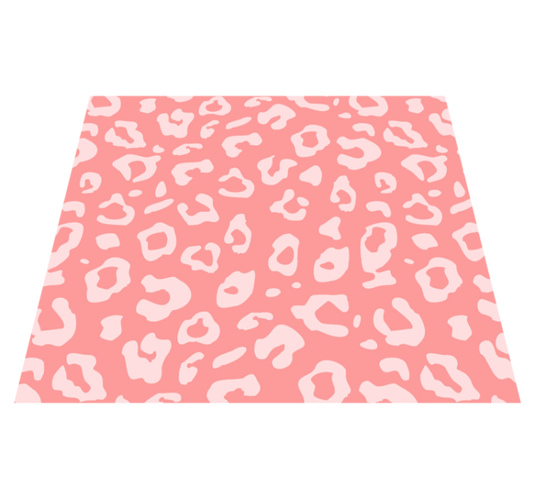 Tapis vinyle animal texture léopard rose - TenStickers