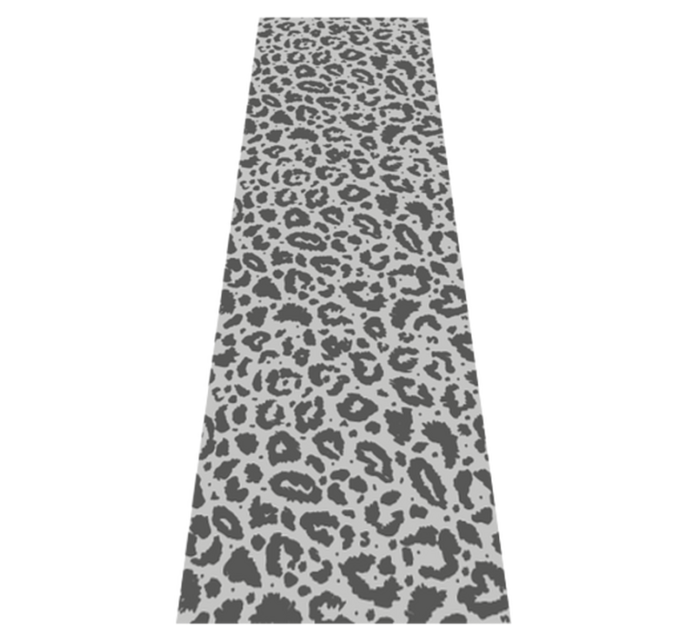 Tapis vinyle animal imprimé léopard gris classique - TenStickers