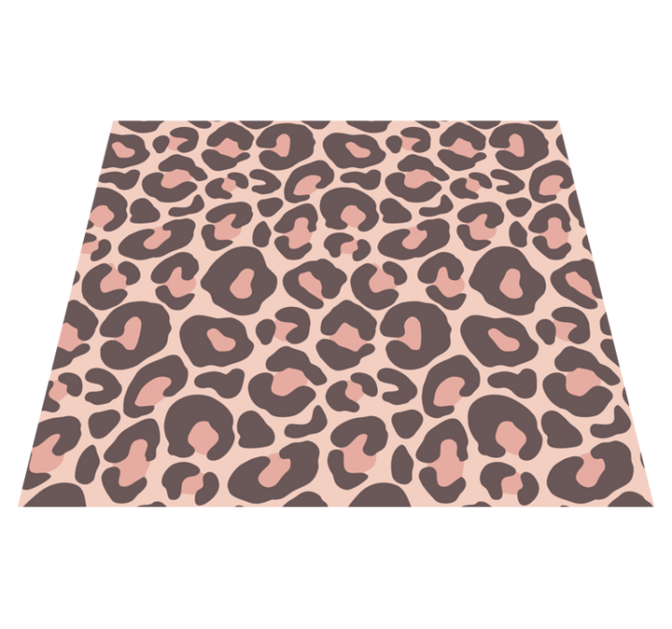 Tapis vinyle animal imprimé léopard rose - TenStickers