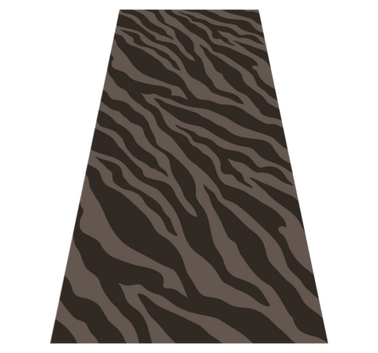 Tapis vinyle animal motif zèbre noir - TenStickers