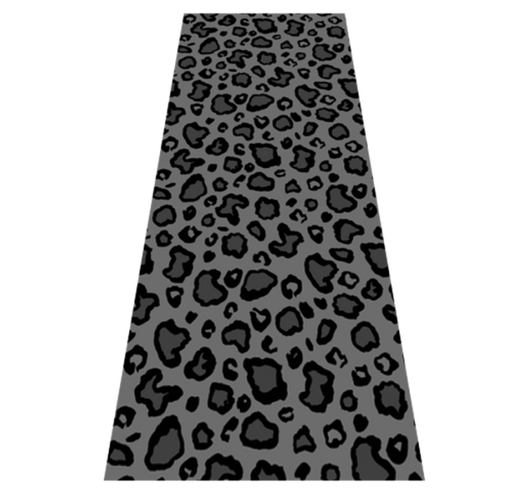 Tapis vinyle animal motif léopard gris foncé et noir - TenStickers