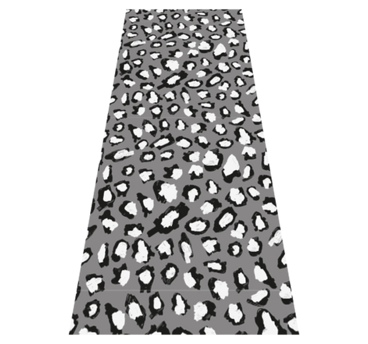 Tapis vinyle animal imprimé léopard gris et blanc - TenStickers