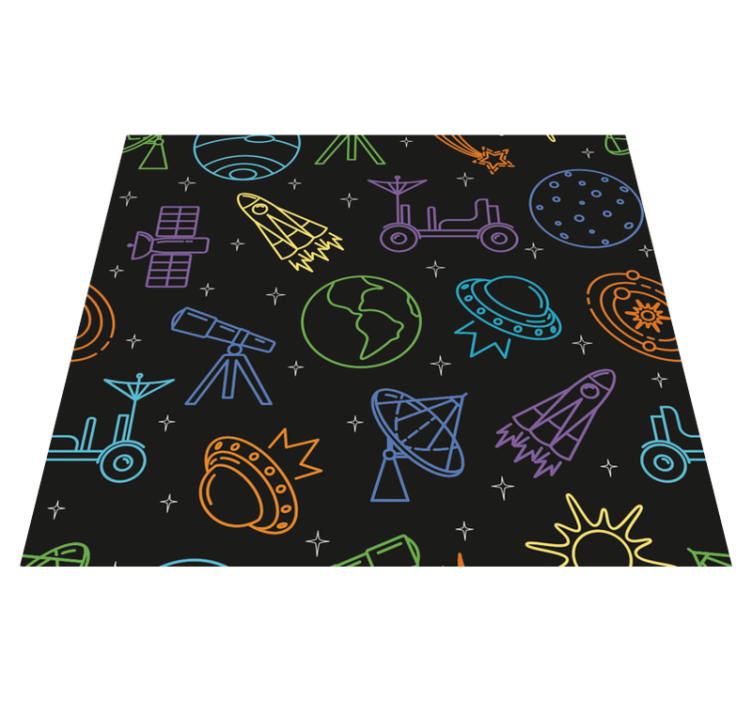 Tapis vinyle étoile icônes de l'espace - TenStickers