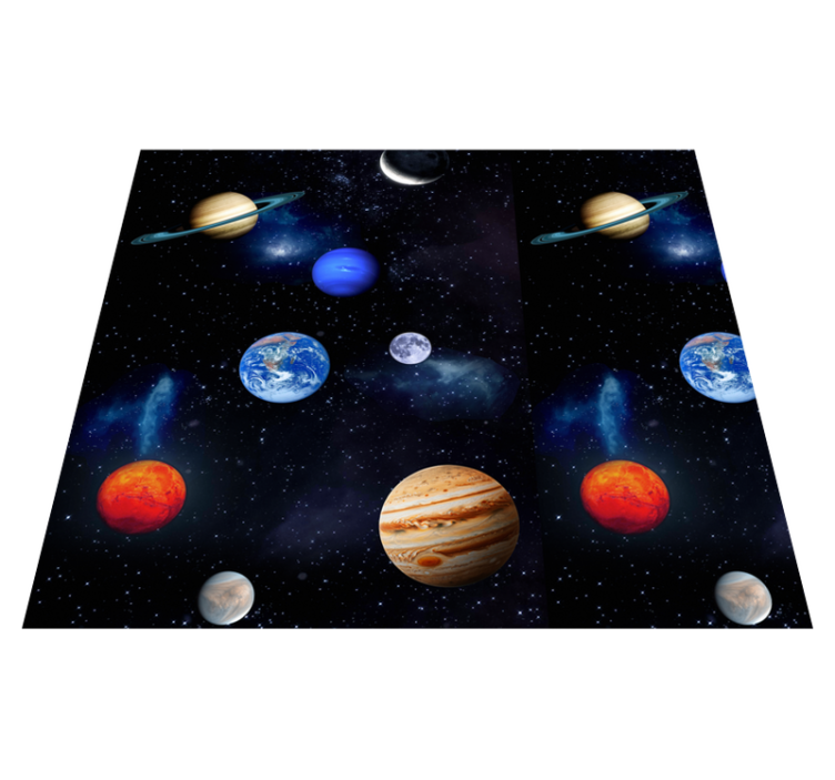 Tapis vinyle étoile cosmos planètes - TenStickers
