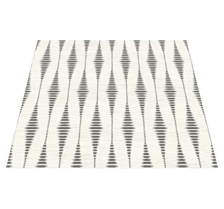Tapis vinyle géométrique rabaul ikat gris et beige - TenStickers