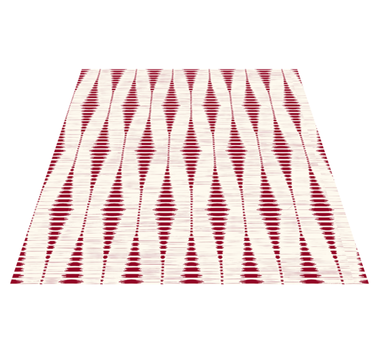 Tapis vinyle géométrique ikat rouge rabaul - TenStickers