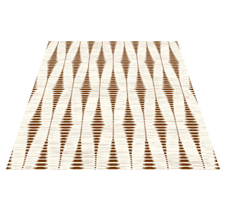 Tapis vinyle géométrique brun chocolat ikat - TenStickers