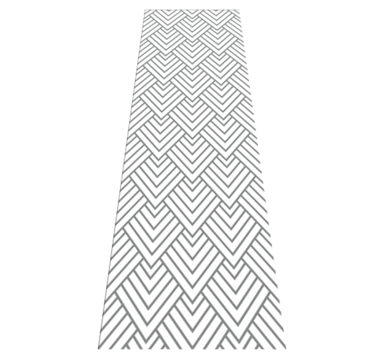 Tapis vinyle géométrique motif triangles blancs - TenStickers