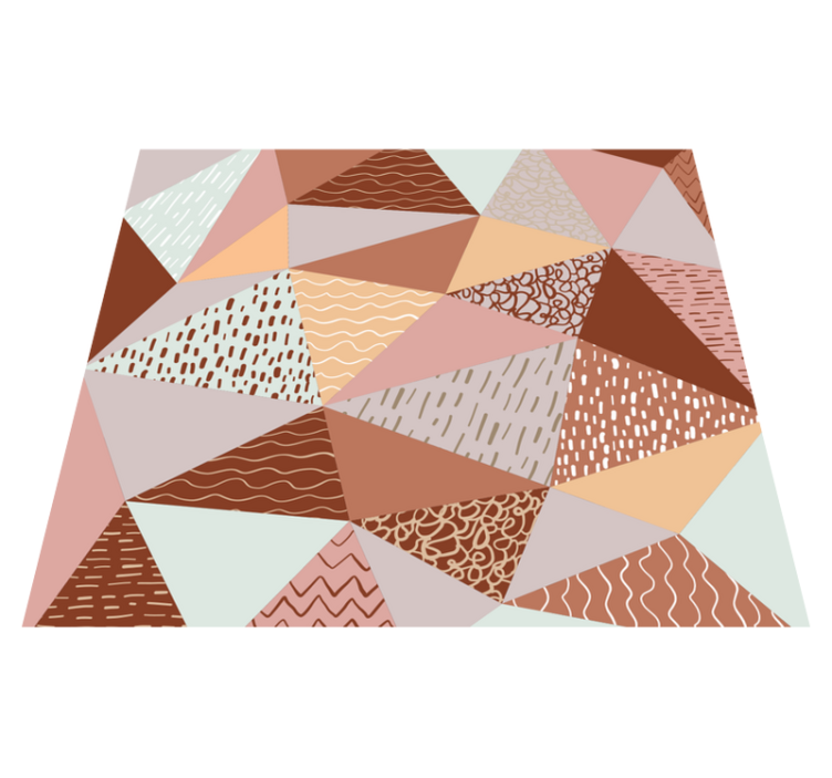 Tapis vinyle géométrique composition de triangles - TenStickers