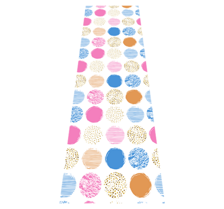 Tapis vinyle géométrique motif de points colorés - TenStickers