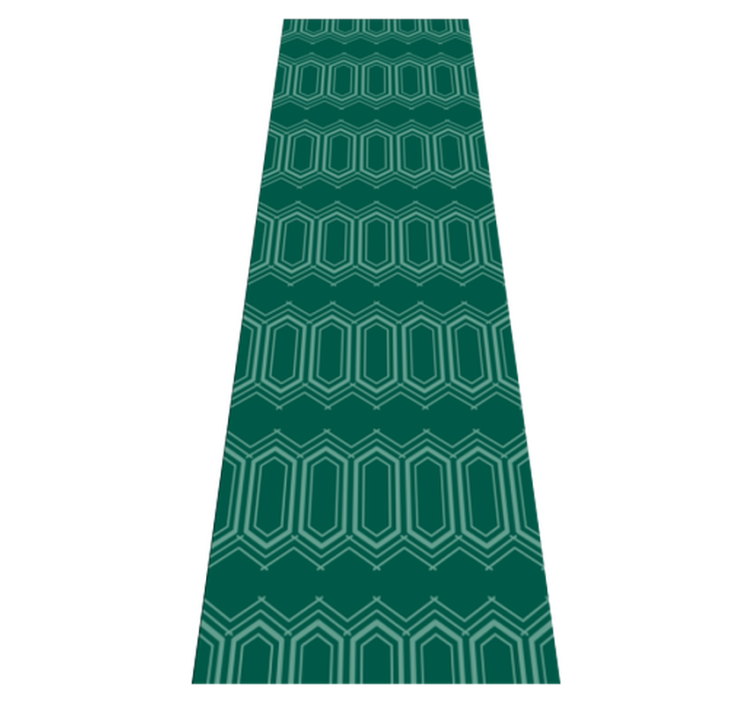 Tapis vinyle géométrique motif cercles verts - TenStickers