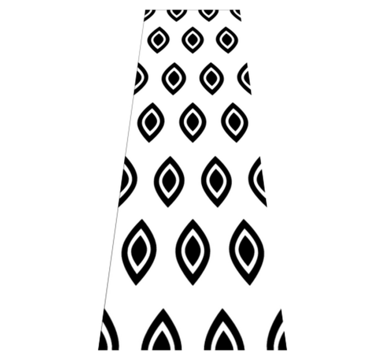 Tapis vinyle géométrique motifs noirs et blancs - TenStickers