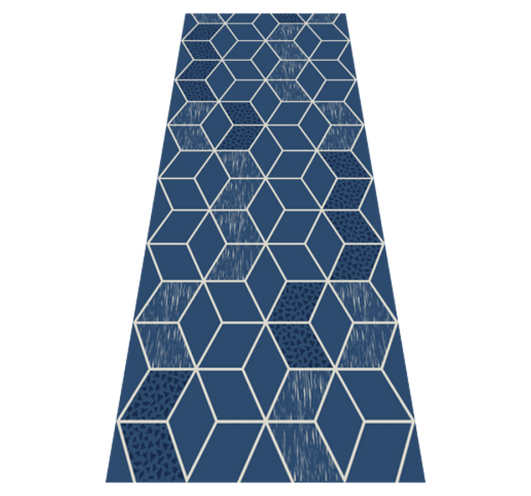 Tapis vinyle géométrique vittoria usé - TenStickers