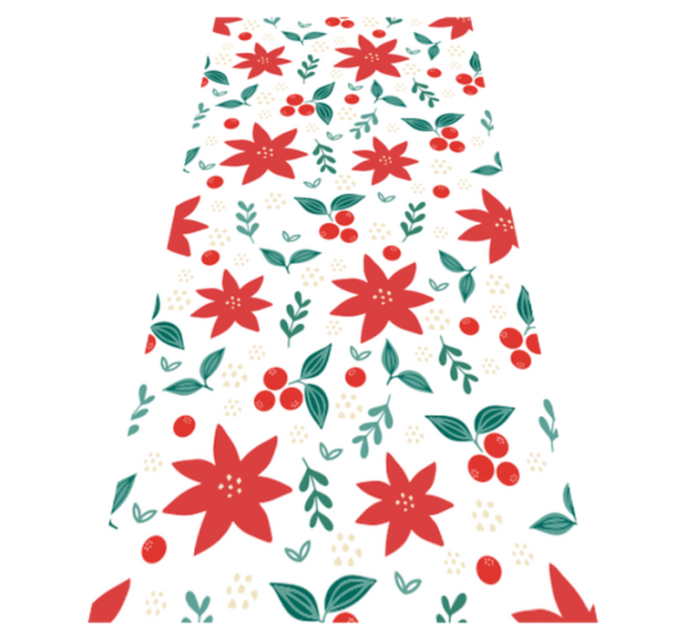 Tapis vinyle noël fleurs de noël - TenStickers