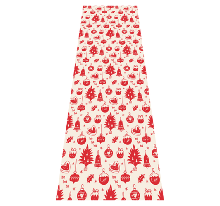 Tapis vinyle noël motif mignon rouge et rose - TenStickers
