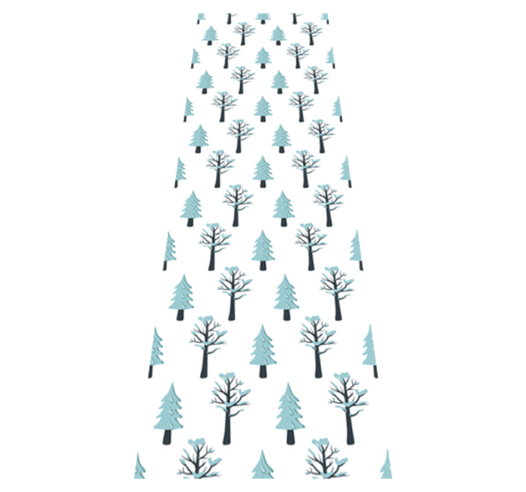 Tapis vinyle noël motif arbre dans la neige - TenStickers