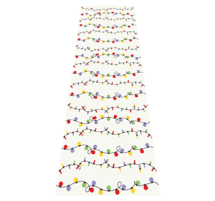 Tapis vinyle noël lumières de noël colorées - TenStickers