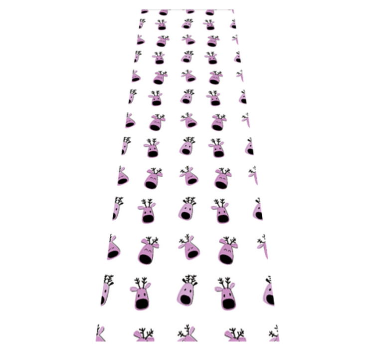 Tapis vinyle noël motif renne rose - TenStickers