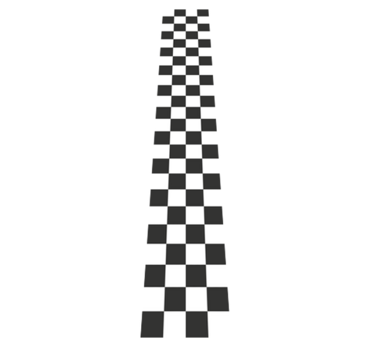 Tapis vinyle chambre damier noir et blanc - TenStickers