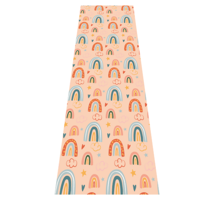 Tapis vinyle chambre motif enfant arc-en-ciel clair - TenStickers