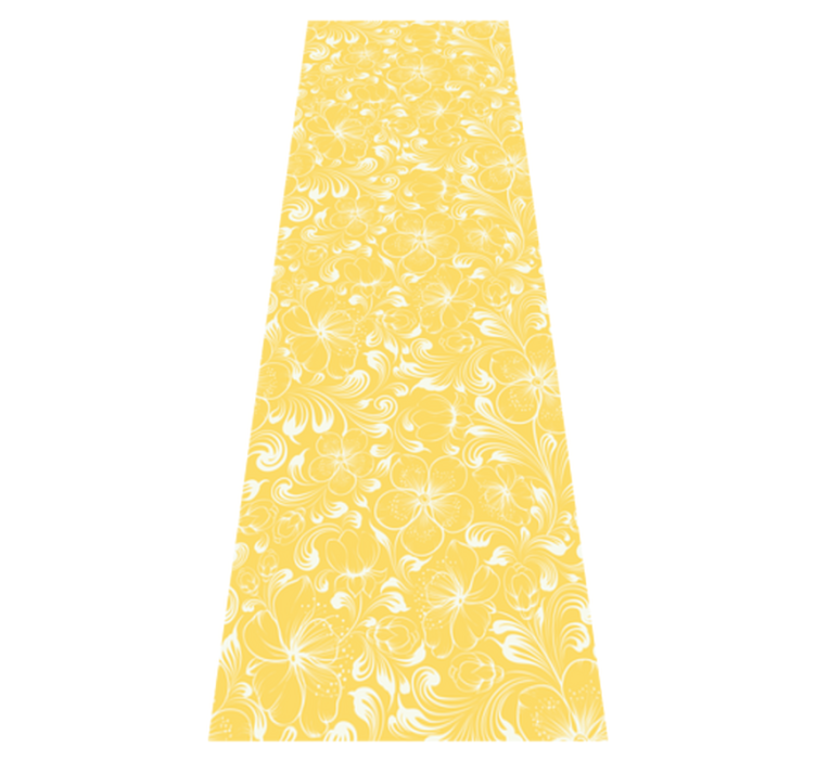Tapis vinyle chambre style floral jaune grandmillenial - TenStickers