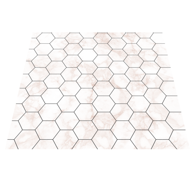 Tapis vinyle chambre carrelage hexagonal marbré - TenStickers