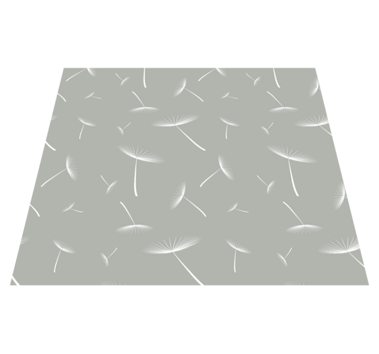 Tapis vinyle chambre fleurs grises claires - TenStickers