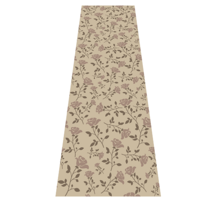 Tapis vinyle chambre motif vintage rose marron - TenStickers